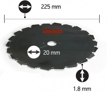 Krūmu ripa Oregon EIA 225/20 mm