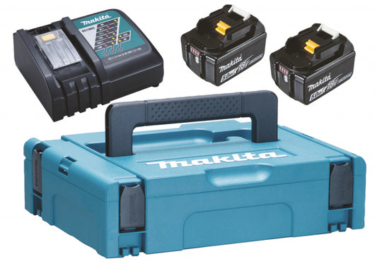 Lādēšanas komplekts Makita 197624-2, 18V, 2XBL1850B, DC18RC, MAKPAC